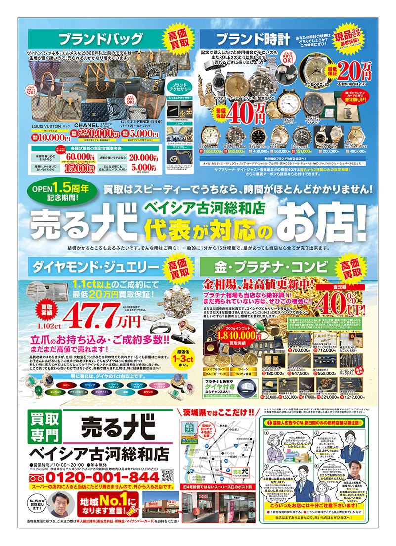 売るナビベイシア古河総和店チラシ・広告情報